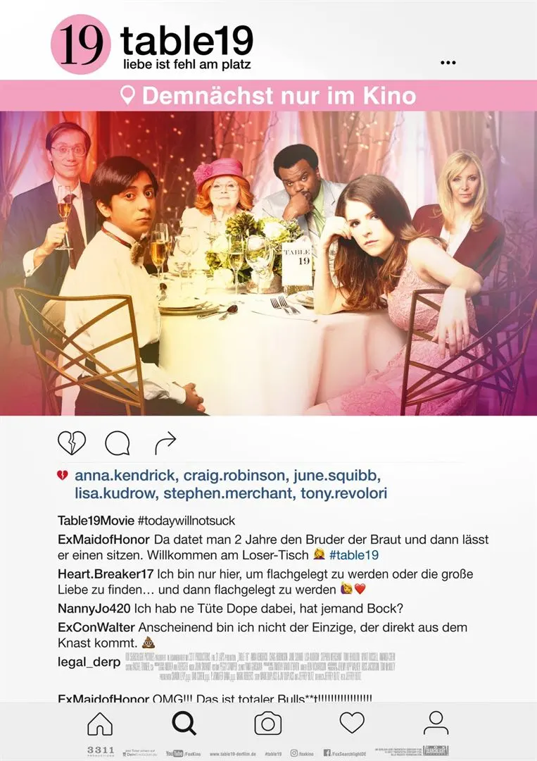 Ein paar Gedanken zu: „Table 19 – Liebe ist fehl am Platz“