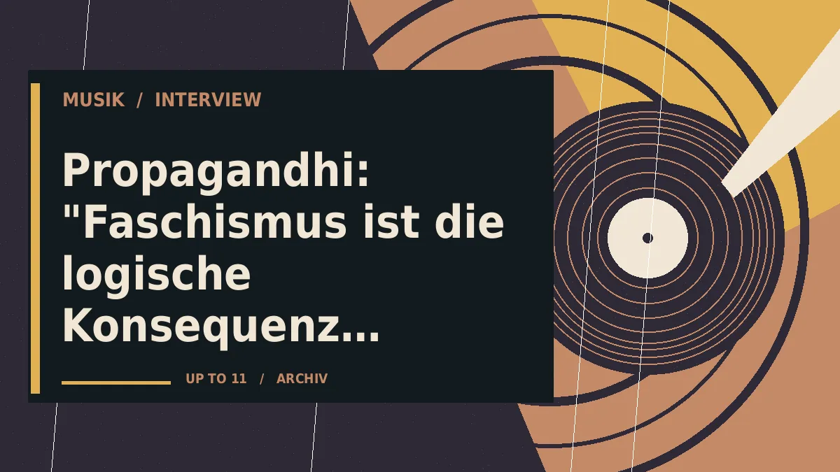 Propagandhi: "Faschismus ist die logische Konsequenz unserer Gesellschaft"